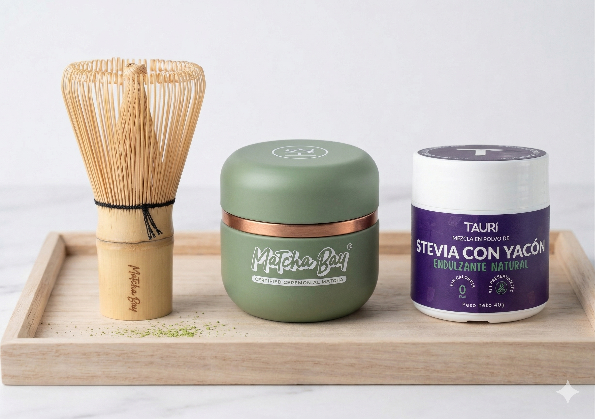 Gemini_Generated_Image_3vvuta3vvuta3vvu Matcha SORA 45GR + Chasen + Stevia - Imagen 1